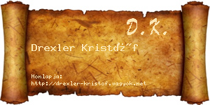 Drexler Kristóf névjegykártya