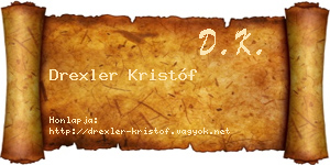 Drexler Kristóf névjegykártya