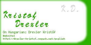 kristof drexler business card