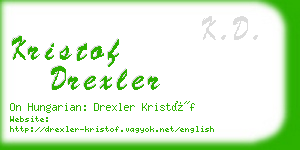 kristof drexler business card